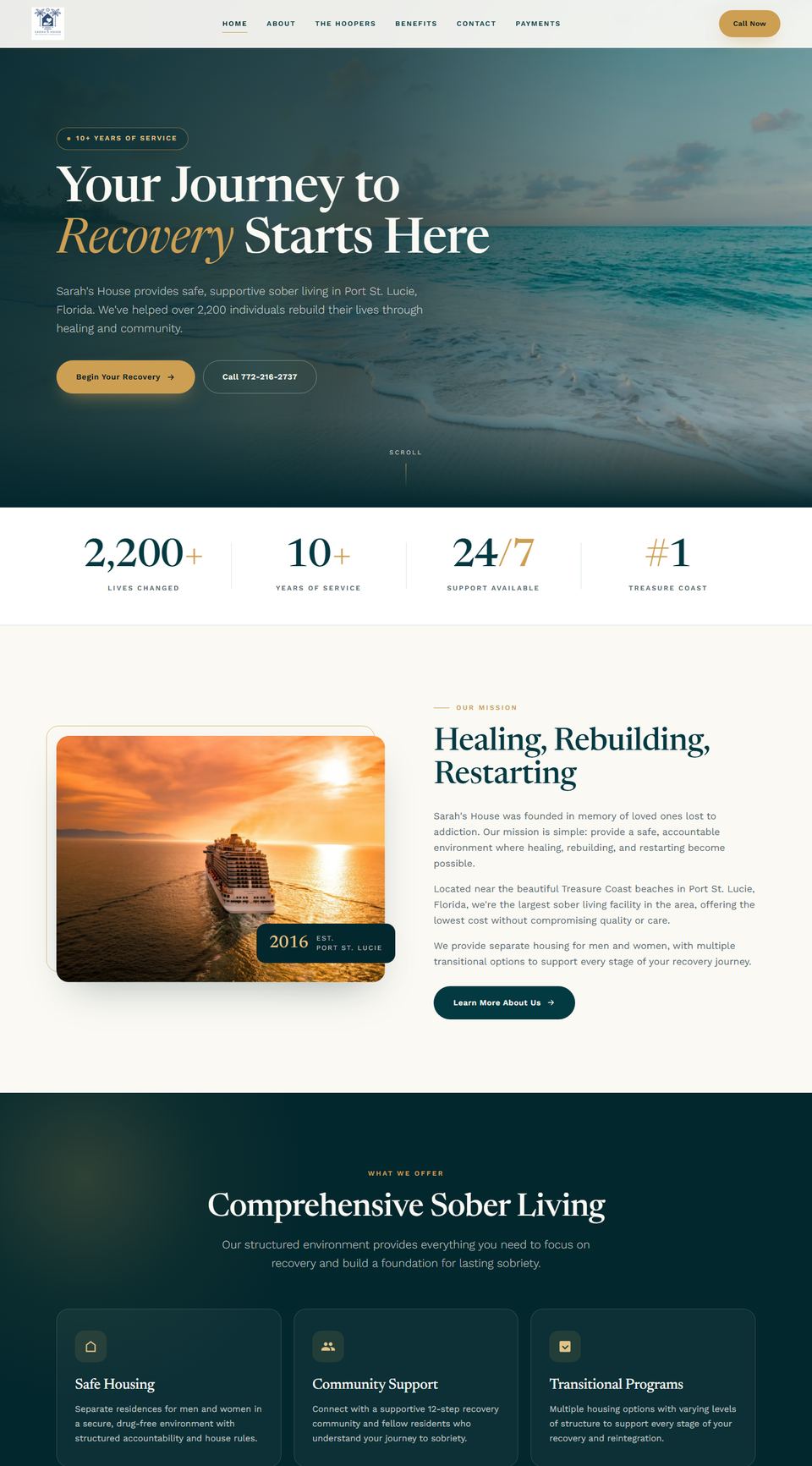 sarahshousellc.com — full page